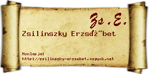 Zsilinszky Erzsébet névjegykártya